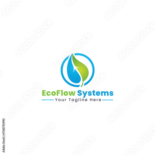 Free Download Professional irrigation logo design symbolizing water flow, sustainability, and growth. Perfect for companies in irrigation systems, landscaping, agriculture, gardening, water management - GFXLoad