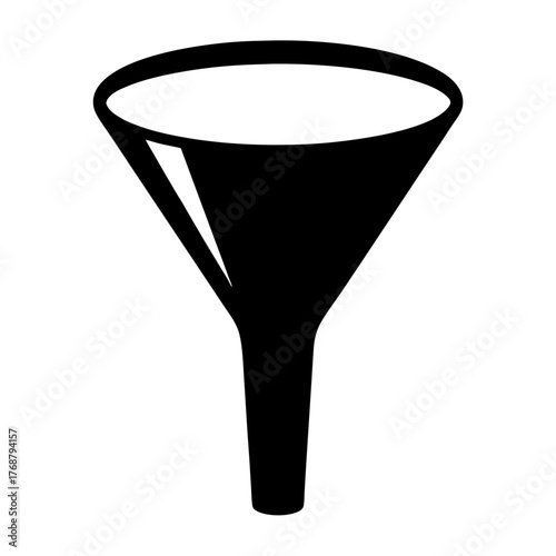 Black and white funnel illustration, a simple and effective filter design