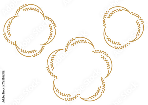 稲穂のフレーム・飾り枠セット