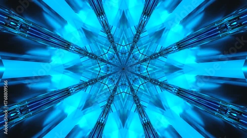 Tunnel video showcasing seamless looping with vibrant colors and patterns during a digital display experience for relaxation and engagement