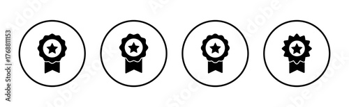 Badge icon vector. Awards icon vector. Achieve sign and symbols. Stamp