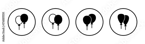 Balloon icon vector. Party balloon sign and symbol