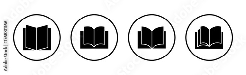 Book icon vector. open book sign and symbol. ebook icon