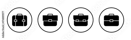 Briefcase icon vector. suitcase sign and symbol. luggage symbol.