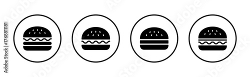 Burger icon vector. burger sign and symbol. hamburger