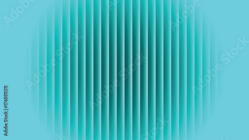 Abstract teal and cyan vertical ribbed oval pattern with subtle gradient