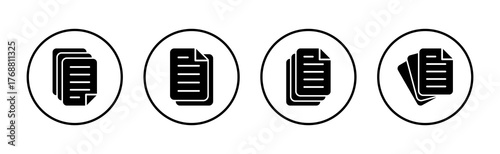 Document icon vector. Paper sign and symbol. File Icon