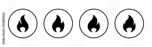 Fire icon vector. fire sign and symbol