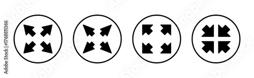 Fullscreen Icon vector. Expand to full screen sign and symbol. Arrows symbol