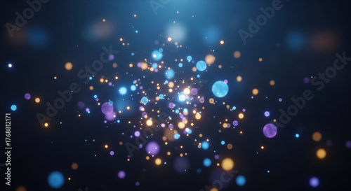 A mesmerizing display of bokeh lights, creating a magical and enchanting atmosphere with vibrant colors and soft glows, perfect for festive occasions