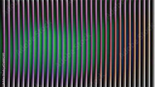 Abstract vertical stripes with vibrant color glitches in the center