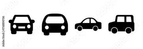 Car icon vector illustration. car sign and symbol. small sedan