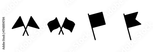 Flag icon vector illustration. Gps location pin map. Location marker symbol.