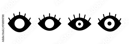 Eye icon vector illustration. Eye sign and symbol. Look and Vision icon.