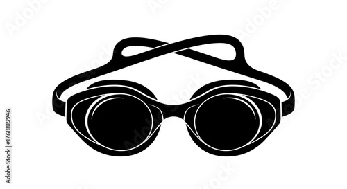 Sleek black swimming goggles design offering protection and clear vision for water sports enthusiasts and competitive swimmers alike