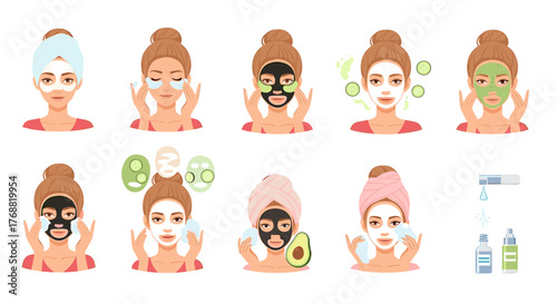 Pamper yourself with a series of beauty rituals for radiant skin including facial masks, cleansers, and moisturizers for a fresh, youthful glow