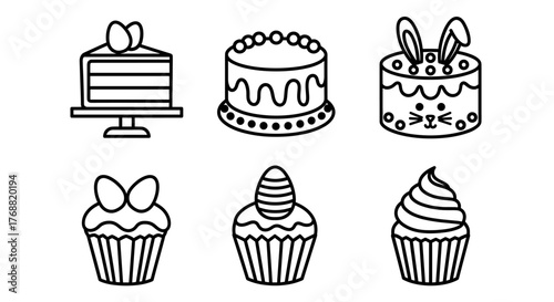 Delightful collection of festive Easter cakes and cupcakes perfect for holiday celebrations and seasonal designs