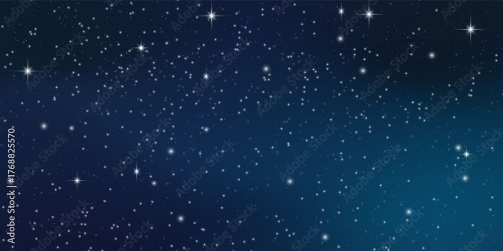 Fototapeta premium Star universe background, Stardust in deep universe, Milky way galaxy, Vector Illustration.