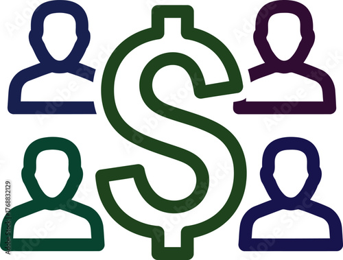 Business team investment earning financial success and wealth with growth