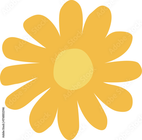 満開の黄色い花のイラスト