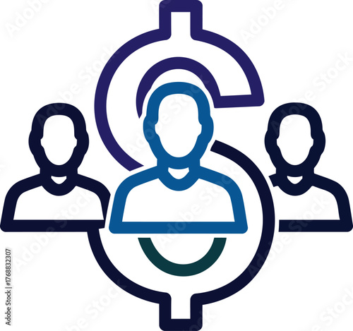 People and money teamwork and collaboration in a business setting