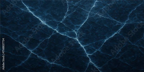 Blue liquid pattern of lightning energy reflecting on a textured night water surface