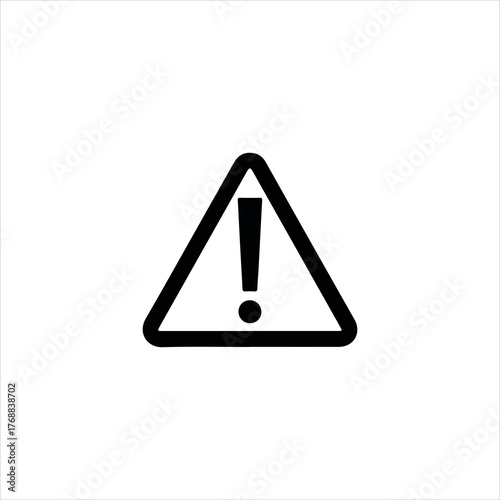 Free Download Black exclamation mark inside a triangle warning sign - GFXLoad