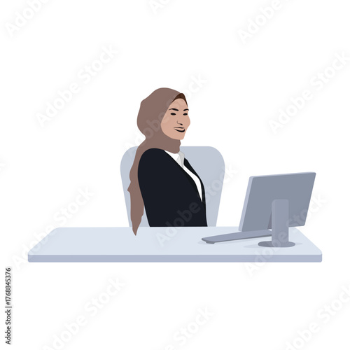 Partnership and Productivity in Business Office Vector flat person illustration. Business Concept illustrations