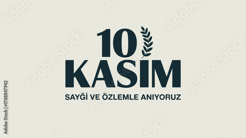10 Kasım Commemoration Design for Turkish Remembrance Day