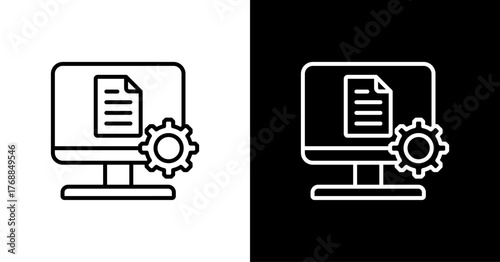 System White Icon Set Design