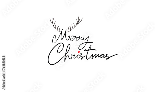 Merry christmas text font calligraphy hand written lettering script black color object icon merry christmas xmas happy new year reindeer santa claus merry christmas banner december merry christmas