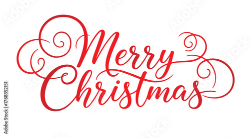 Merry Christmas and Happy New Year text, lettering for greeting cards, banners, posters, isolated vector illustration. Merry Christmas and Happy New Year greeting