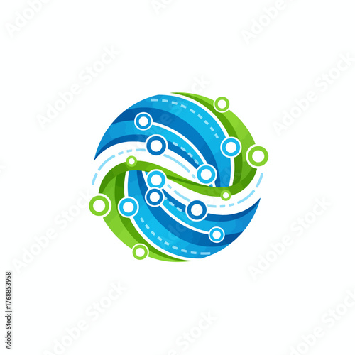 innovative symbol of nuclear science initiative combining energy, research, and safe technology.