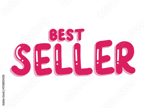Best Seller Lettering Badge Illustration for Retail and Online Shop Promotion