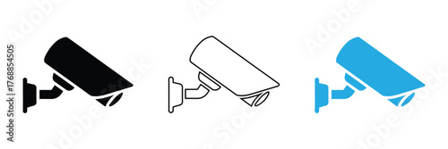 Security camera icons for protection and surveillance needs,Set of CCTV icons. Home security cameras icons,Vector illustration.CCTV vector icon set.Video surveillance CCTV camera icon. Security camera