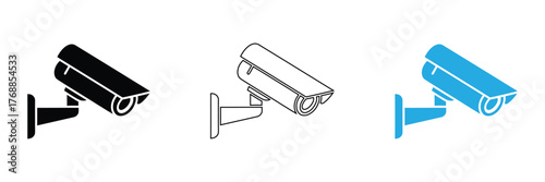 Security camera icons for protection and surveillance needs,Set of CCTV icons. Home security cameras icons,Vector illustration.CCTV vector icon set.Video surveillance CCTV camera icon. Security camera