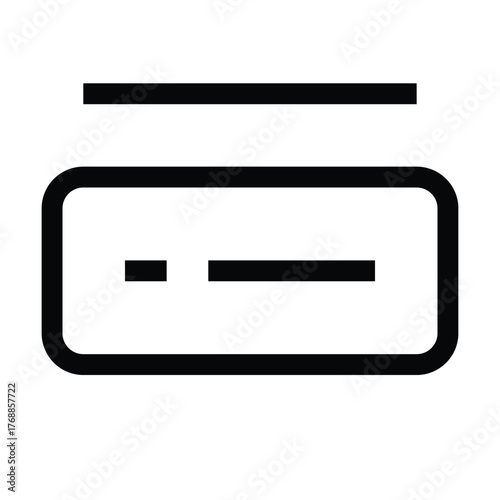 Outline hard drive icon for HDD, storage, and data backup.