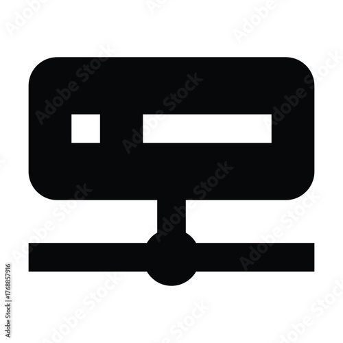 Server rack icon for hosting, database, and network.