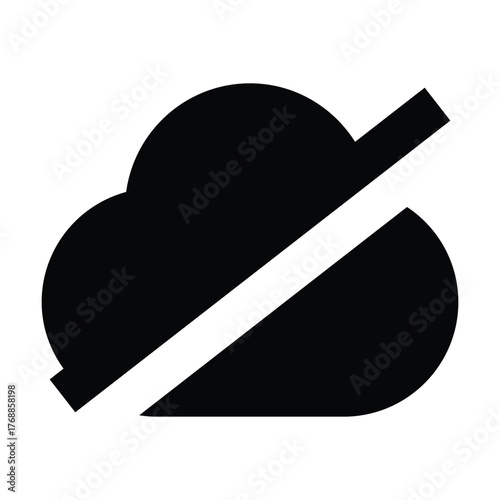 Cloud off icon for disconnected or offline storage error.