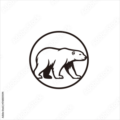 Print Polar bear character logo design for your brand and company identity