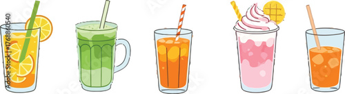 Enjoy a variety of delicious and refreshing drinks, from classic orange juice to trendy boba tea, perfect for summer celebrations and delightful moments