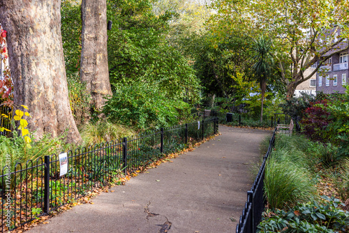 Duncan terrace gardens in Islington, London, UK.  Shot on 25 October
