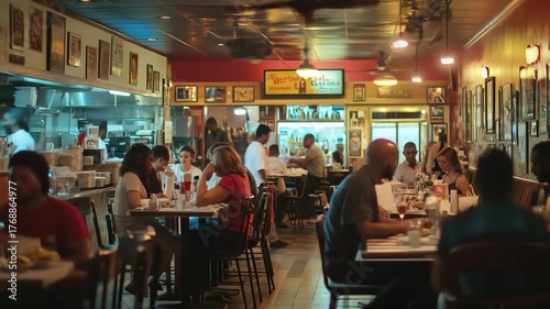 Inside a busy restaurant