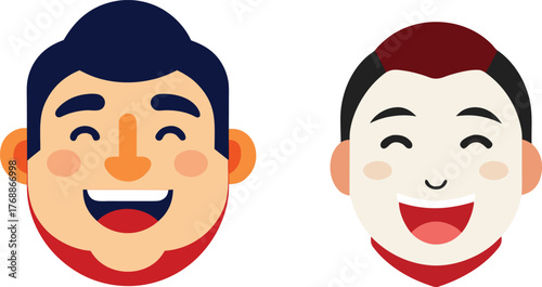 Traditional Korean talcum mask of a smiling man, cultural heritage face art, handcrafted mask, folkloric expression, festive costume accessory, authentic Asian decorative mask collectible