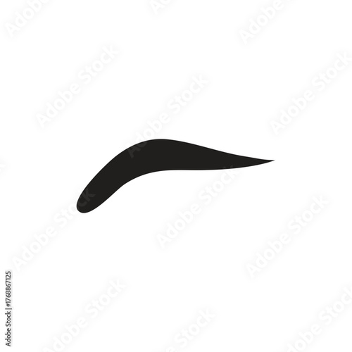 eyebrow logo icon illustration flat