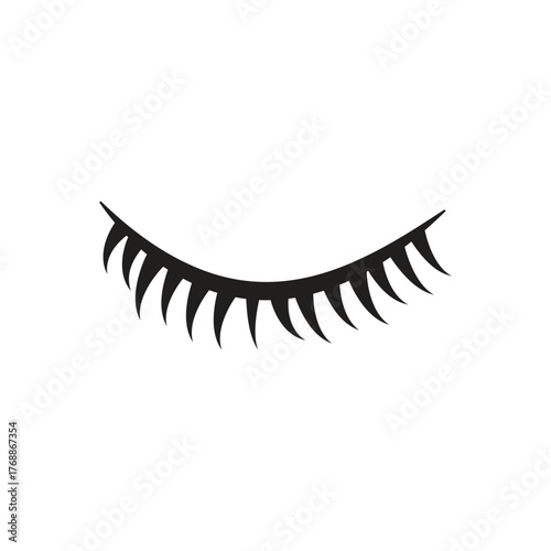 eyelash  logo icon illustration flat