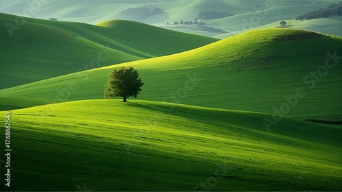 Fototapeta Naklejka Na Ścianę i Meble -  landscape with green grass 