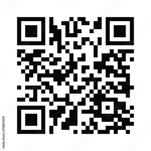 Rick Roll QR Code Black and White