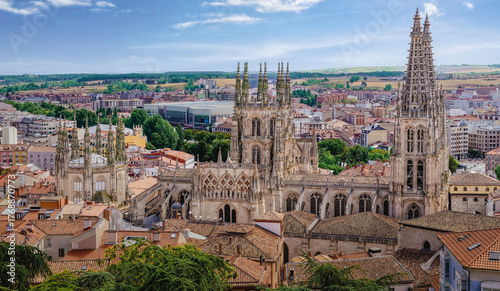 Принти на полотні Landscape Photo of The Cathedral of Burgos in Castile and Leon, Spain
