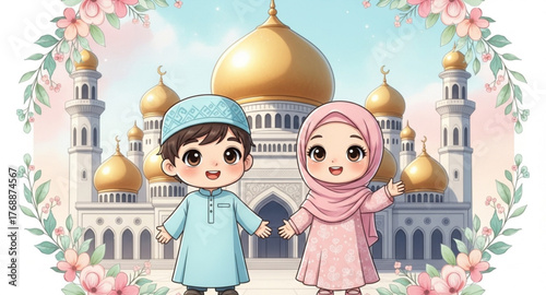 vector illustration of a happy family